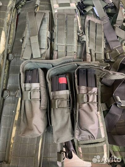 Подсумок под два магазина ак (Олива)