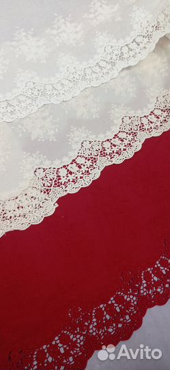 Шитье на батисте широкое 38 см 3 цвета