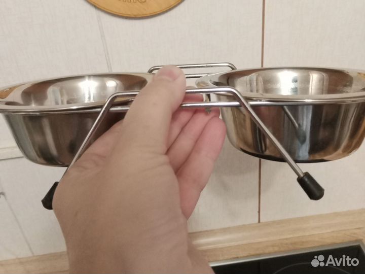 Миска для кошек двойная