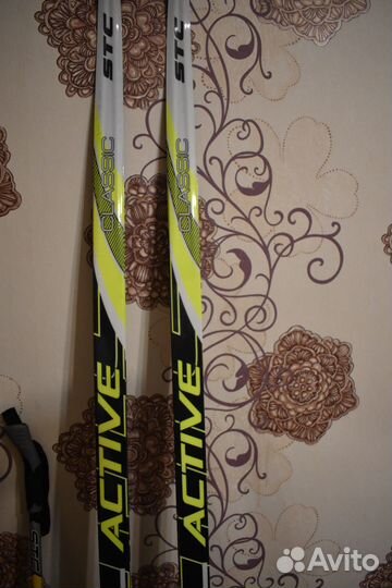 Лыжи беговые active с палками