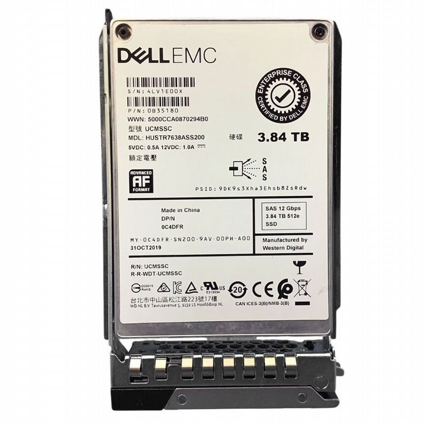 [C4DFR] Жесткий Диск Dell 3.84tb Sas 2,5" Ssd C4dfr