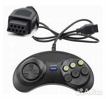 Джойстик 8bit Controller (форма Sega) 9р Red узкий