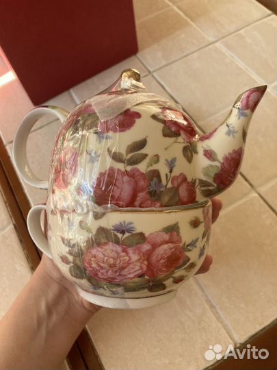 Чайный сервиз на 1 чел., фарфор (Китай) новый