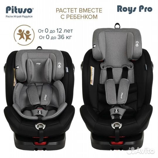 Автокресло поворотное 0-36кг, isofix