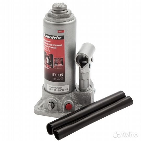 Бутылочный гидравлический домкрат Matrix 50717 (3