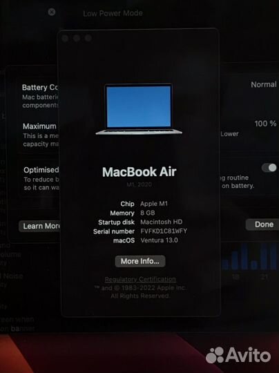 Apple macbook air 13 2020 m1 8gb 256