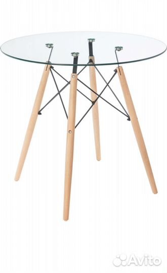 Стол обеденный круглый стеклянный
