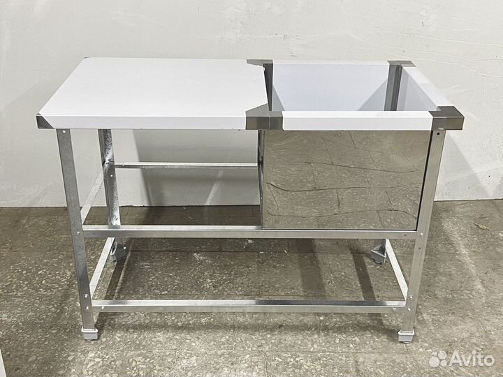 Ванна со столом нержавейка 1200х600