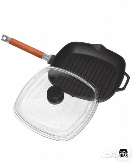 Сковорода-гриль биол, 26 см, с крышкой новая