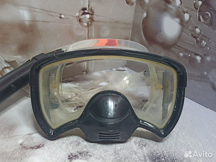 Маска и трубка для дайвинга Tempered Glass