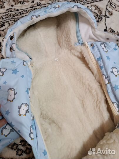 Зимний комбинезон 3 в 1, размер 74