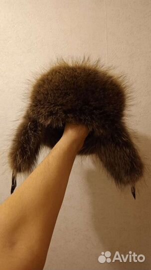 Шапка ушанка натуральная кожа и мех