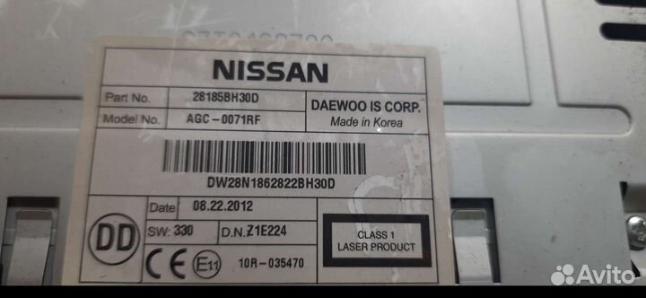 Музыка в авто Nissan Tiida