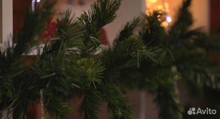 Гирлянда и ель искусственная из пвх, 180
