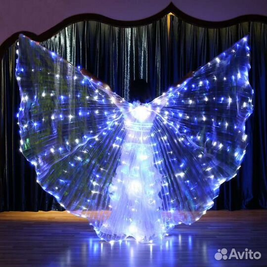 Светодиодные крылья для танца, фотосессии