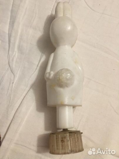 Заяц новогодняя игрушка СССР пластик