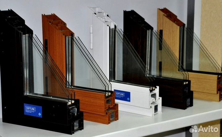 Окна коричневые