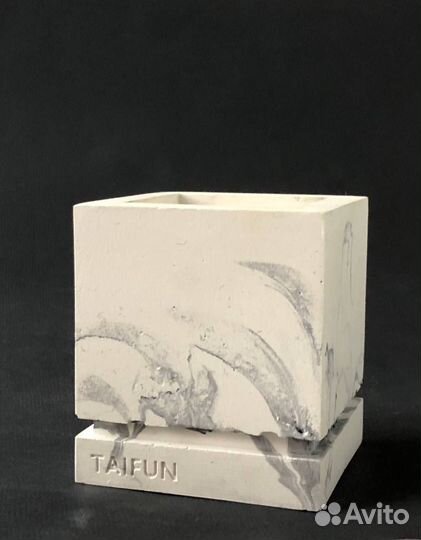 Свеча ароматическая в стакане из гипса