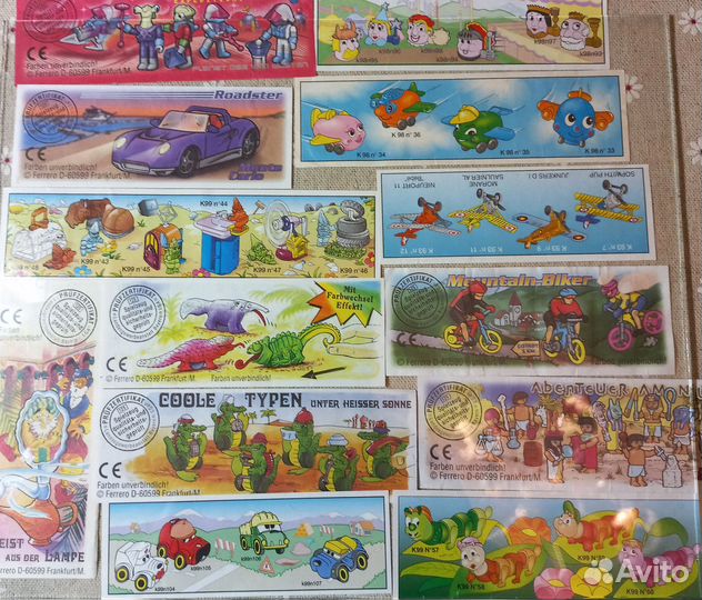 Вкладыши от киндер сюрпризов