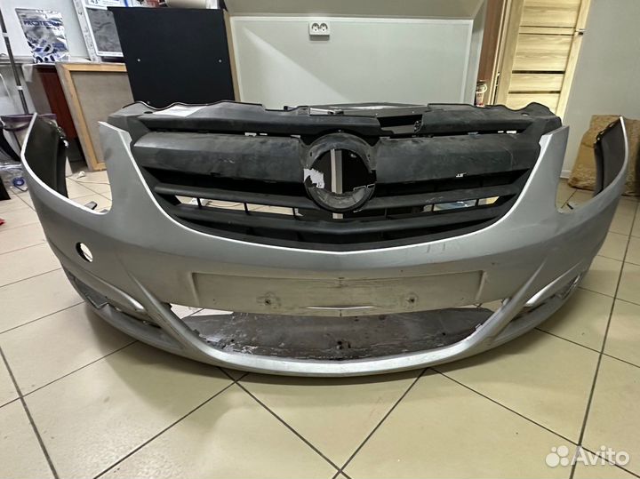 Бампер передний opel corsa d