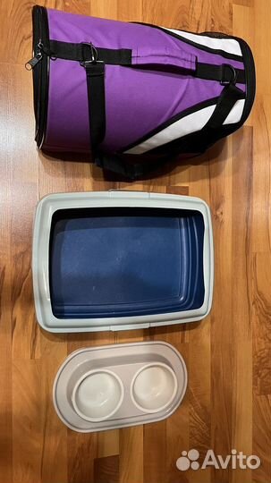 Переноска, лоток, миски