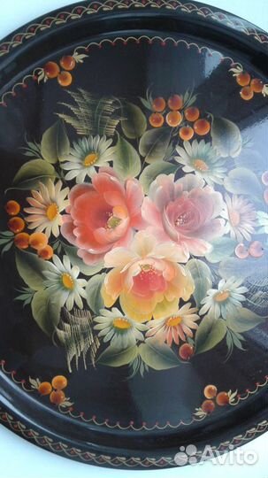 Поднос расписной СССР 36,5 см