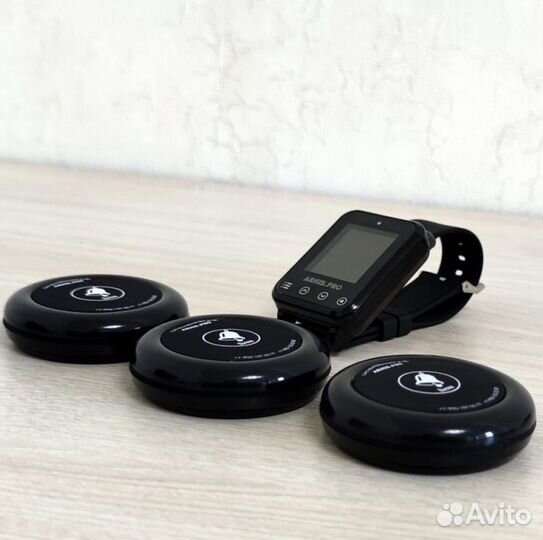 Кнопка вызова официанта с часами-пейджер Элит