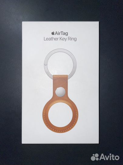 Кожаный брелок Apple AirTag Leather Key Ring Saddl