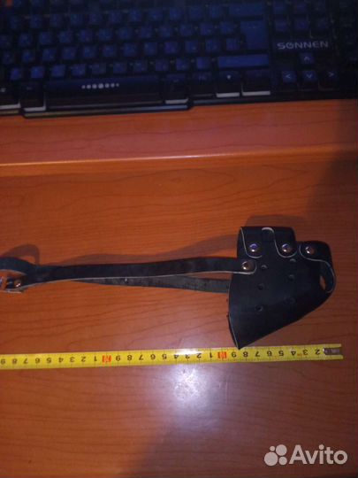 Намордник кожаный черный, для средних пород