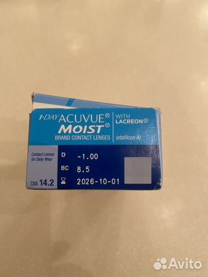 Линзы контактные acuvue -1.00