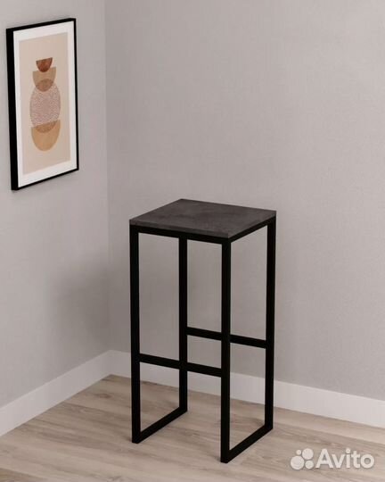 Стол и стул барный высокий лофт стойка