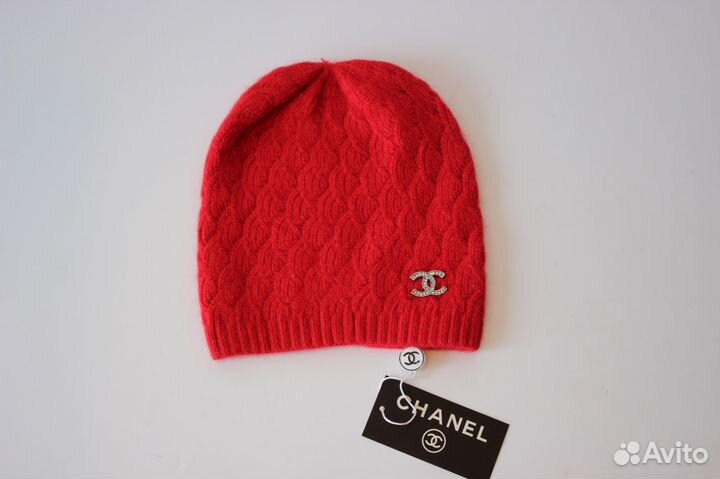 Шапка брендовая красная новая 80 ангора 20 шерст