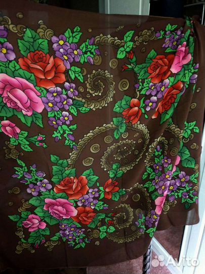 Платок винтаж нат шёлк