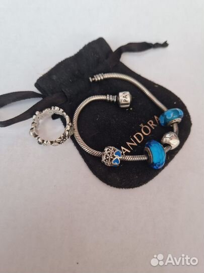 Набор кольцо,браслет и шармы