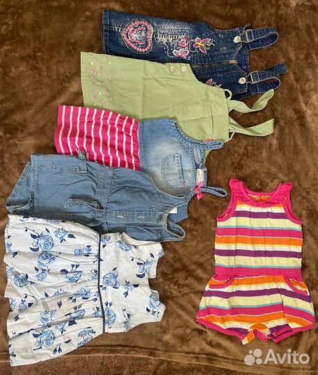 Пакет вещей на девочку 74-86 + обувь