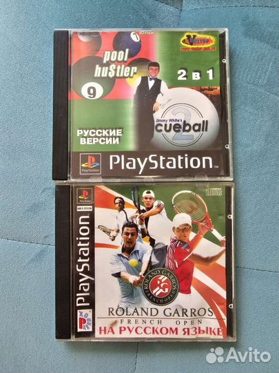 Диски ps1 pool hustler, cueball 2, roland garros