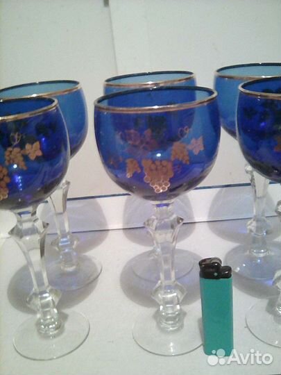 Фужеры цветное стекло СССР
