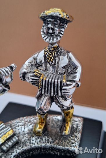 Сувенир. Музыканты. Серебро 925. с позолотой