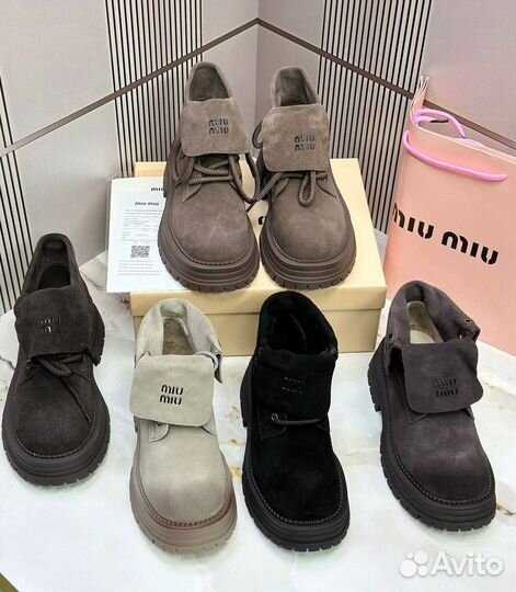 Ботинки Miu Miu Осень женские Размер 36-40