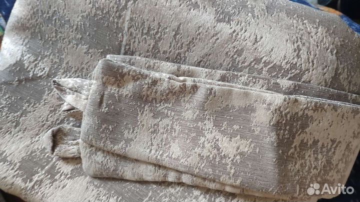 Шторы мрамор, бежевые, размер 400 на 270