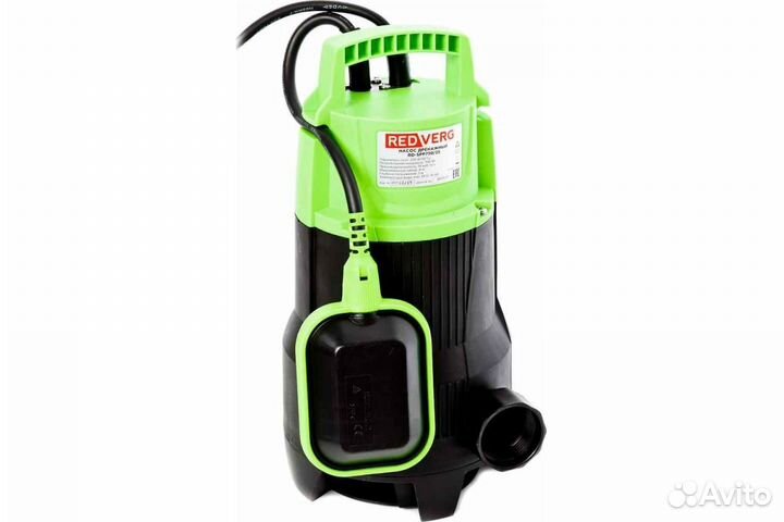 Насос дренажный RedVerg 750Вт для грязной воды