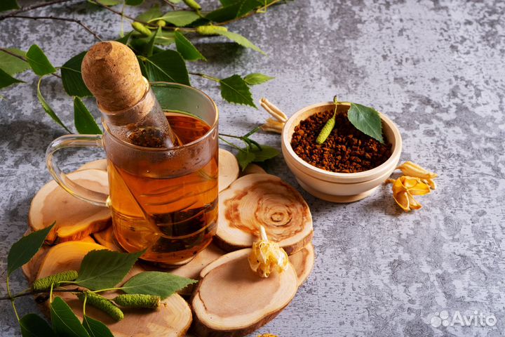 Чага с каркаде и ванилью