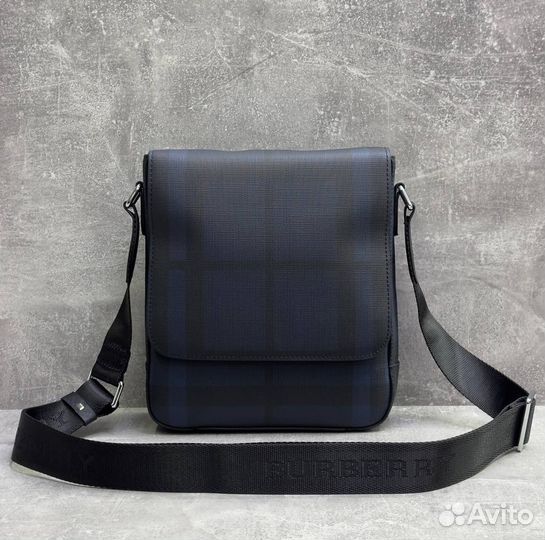 Мужская кожаная сумка burberry люкс