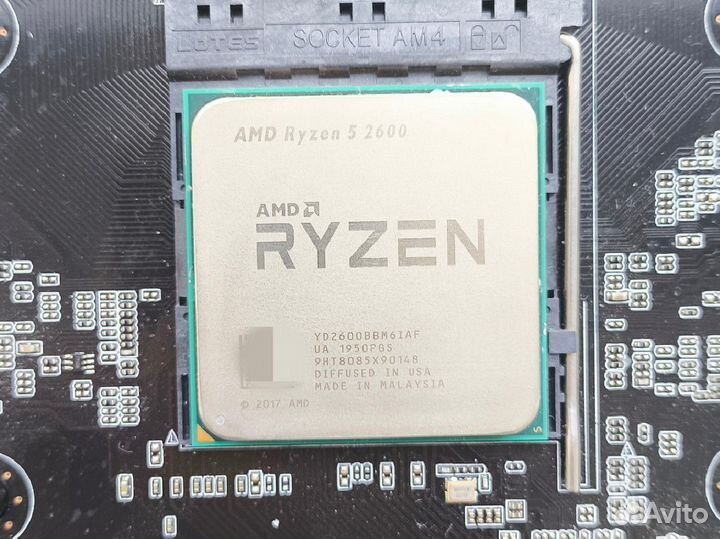 Процессор Ryzen 5 2600 + мп Asus A320M-R