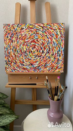 Картина акрил абстракция