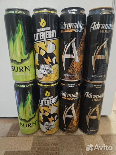 Энергетические напитки Burn, adrenaline,Lit Energy