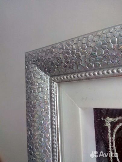 Панно картина Павлин в рамке перламутр Индия