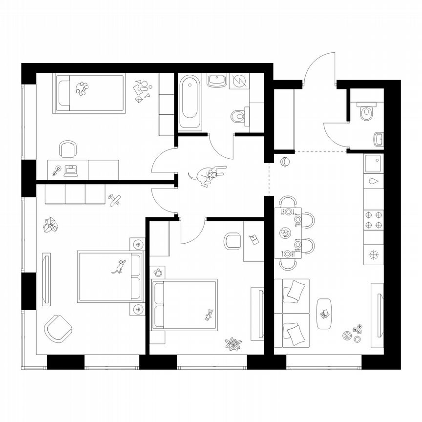 3-к. квартира, 76,4 м², 30/50 эт.