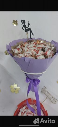 Сладкий букет из конфет