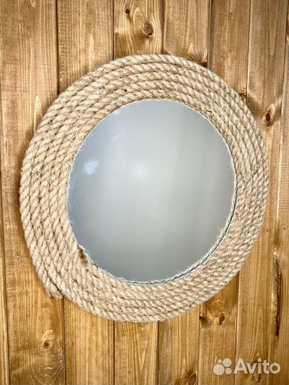 Зеркало с джутом